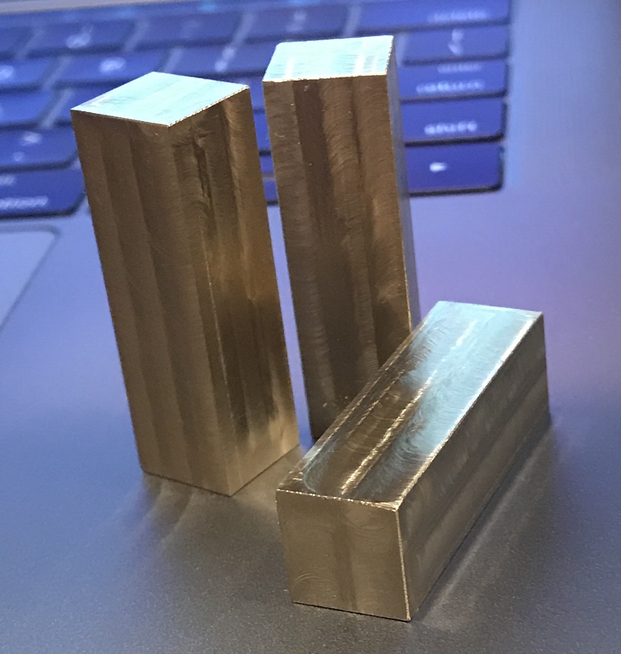 The brass blanks for the second parts